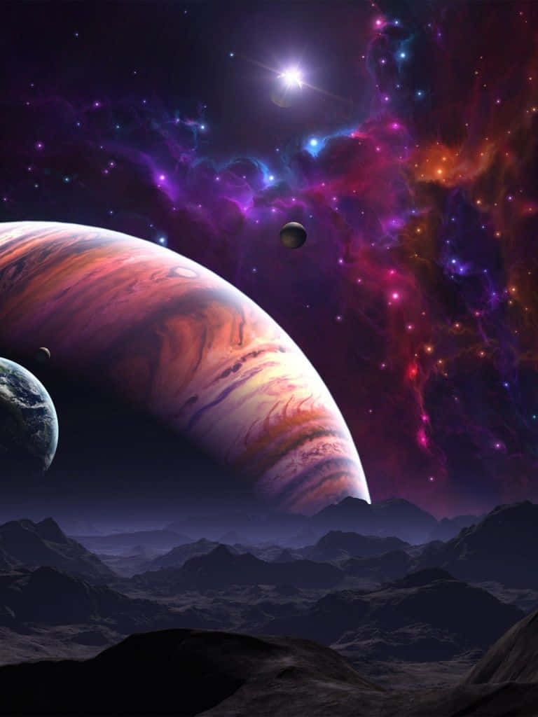 Planets And The Galaxy Awesome Ipad Background