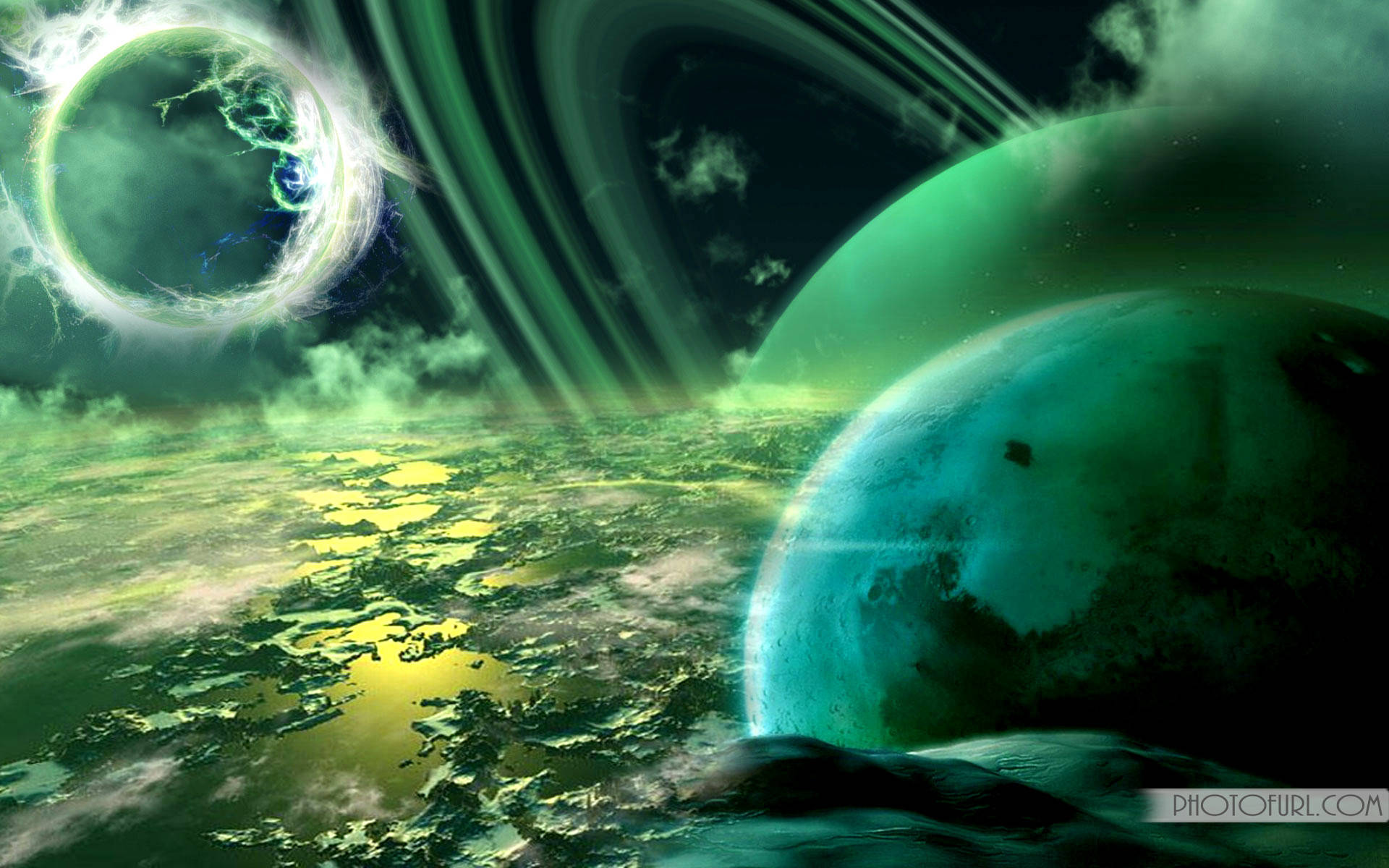 Planets In Outer Space Animated Desktop Background