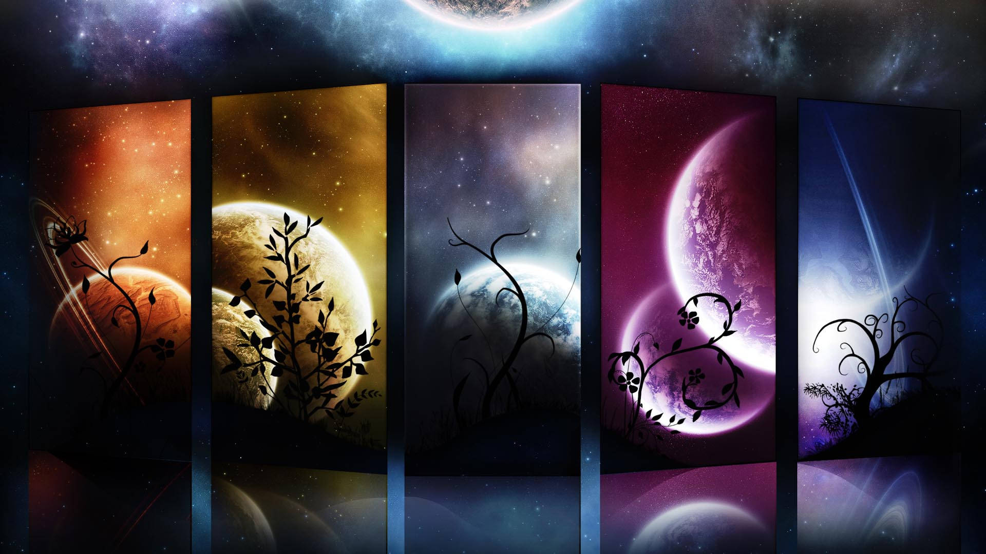 Planets In Seasons Background