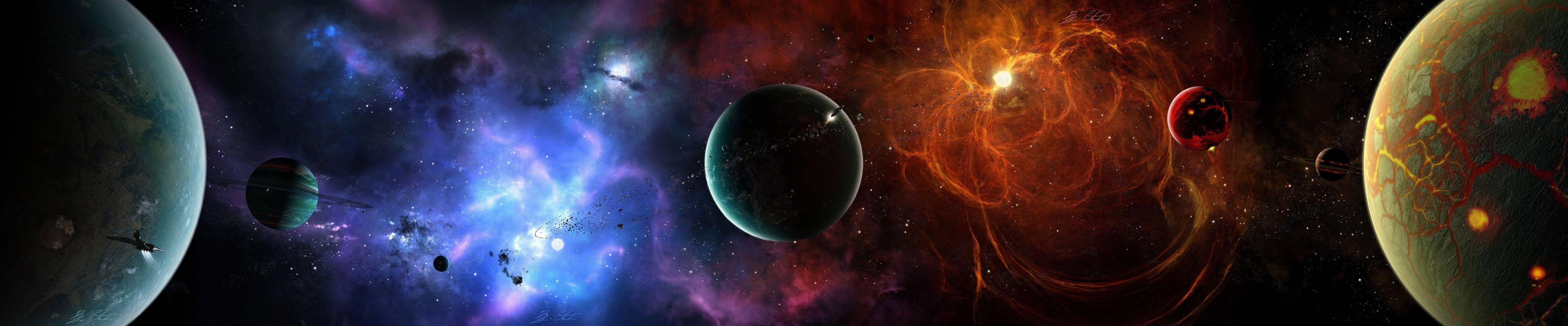 Planets In Space Three Screen