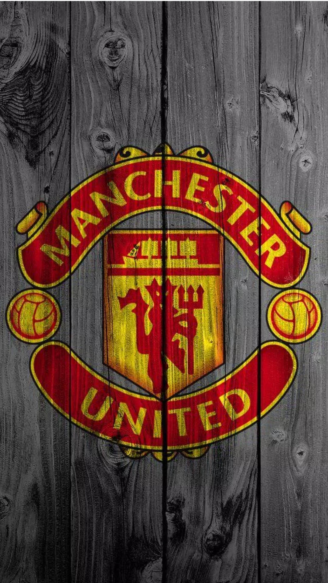 Planks Of Wood On Manchester United Mobile Background