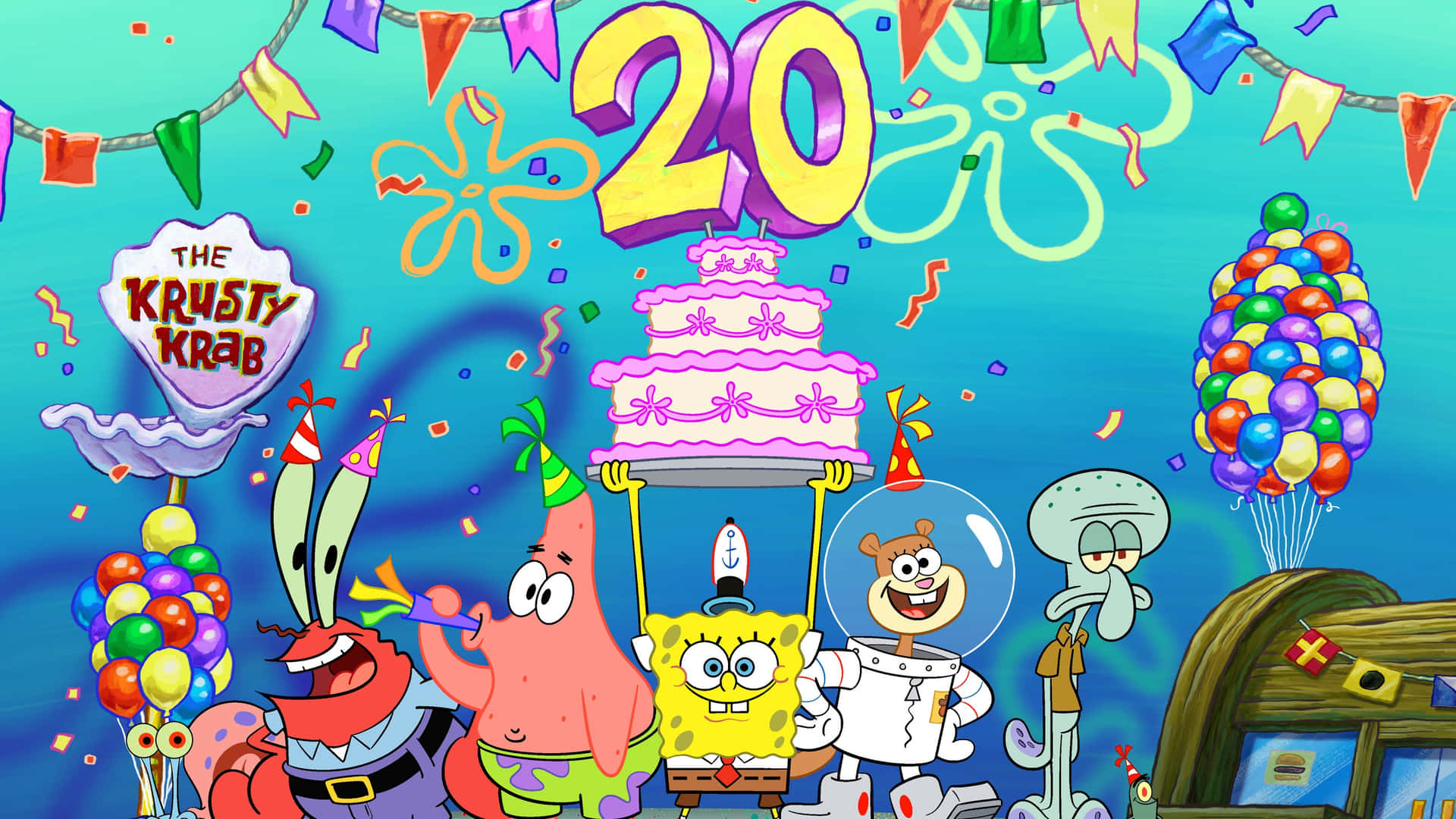 Plankton Attempting To Steal The Krabby Patty Formula Background