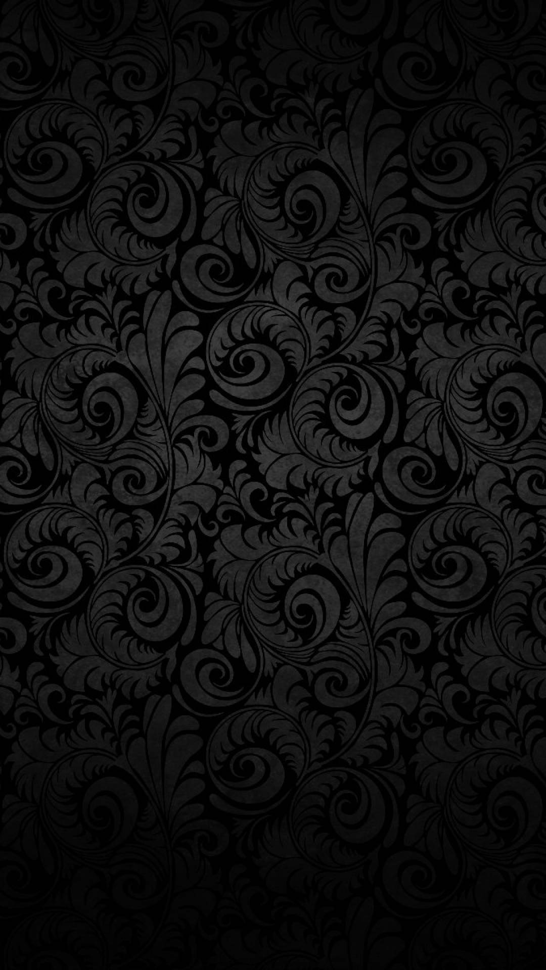 Plant Pattern Of Black Iphone 6 Plus Background