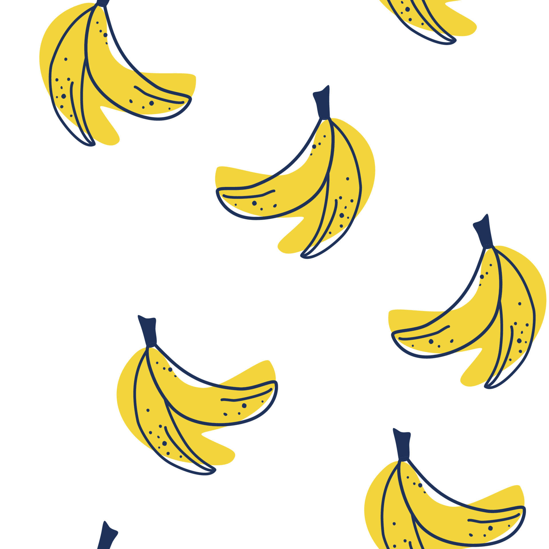 Plantain White Doodle Background