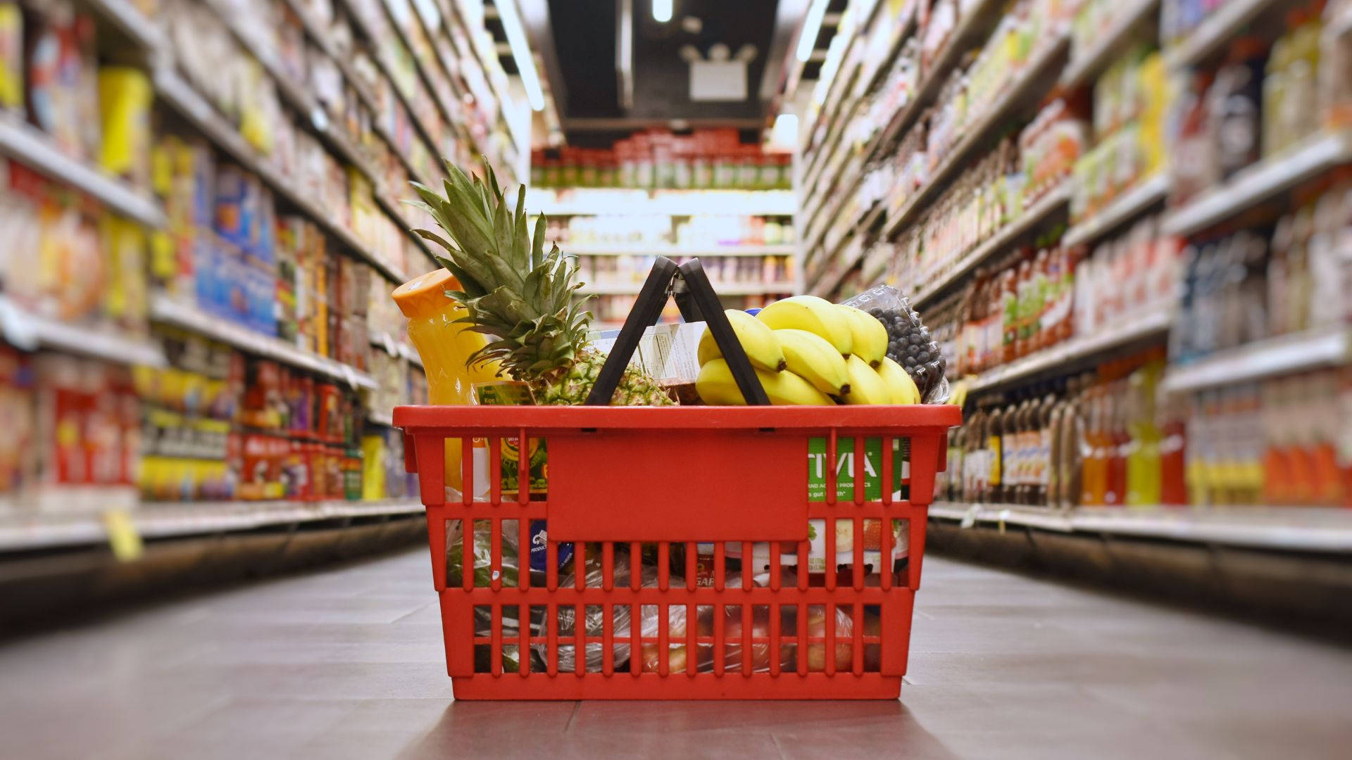 Plastic Container Grocery Items Background