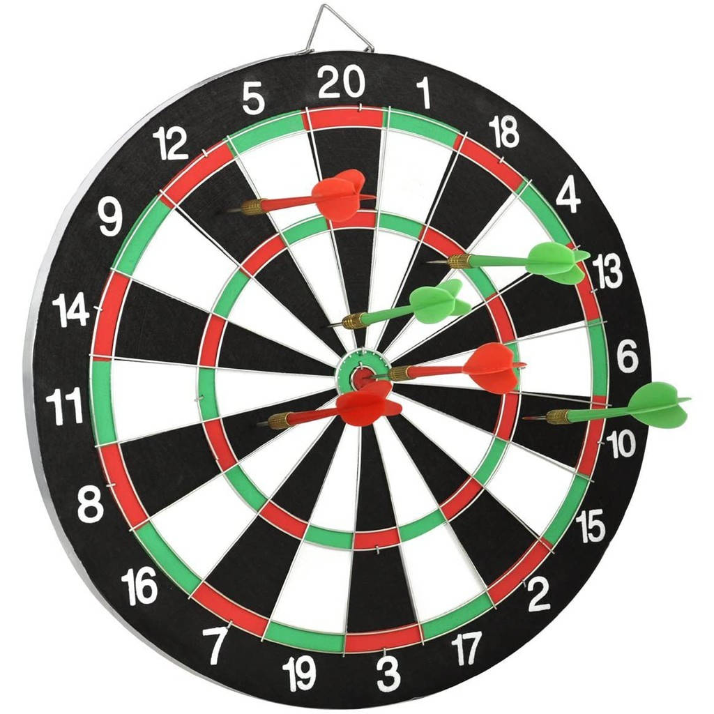 Plastic Darts And Dartboard Game Background