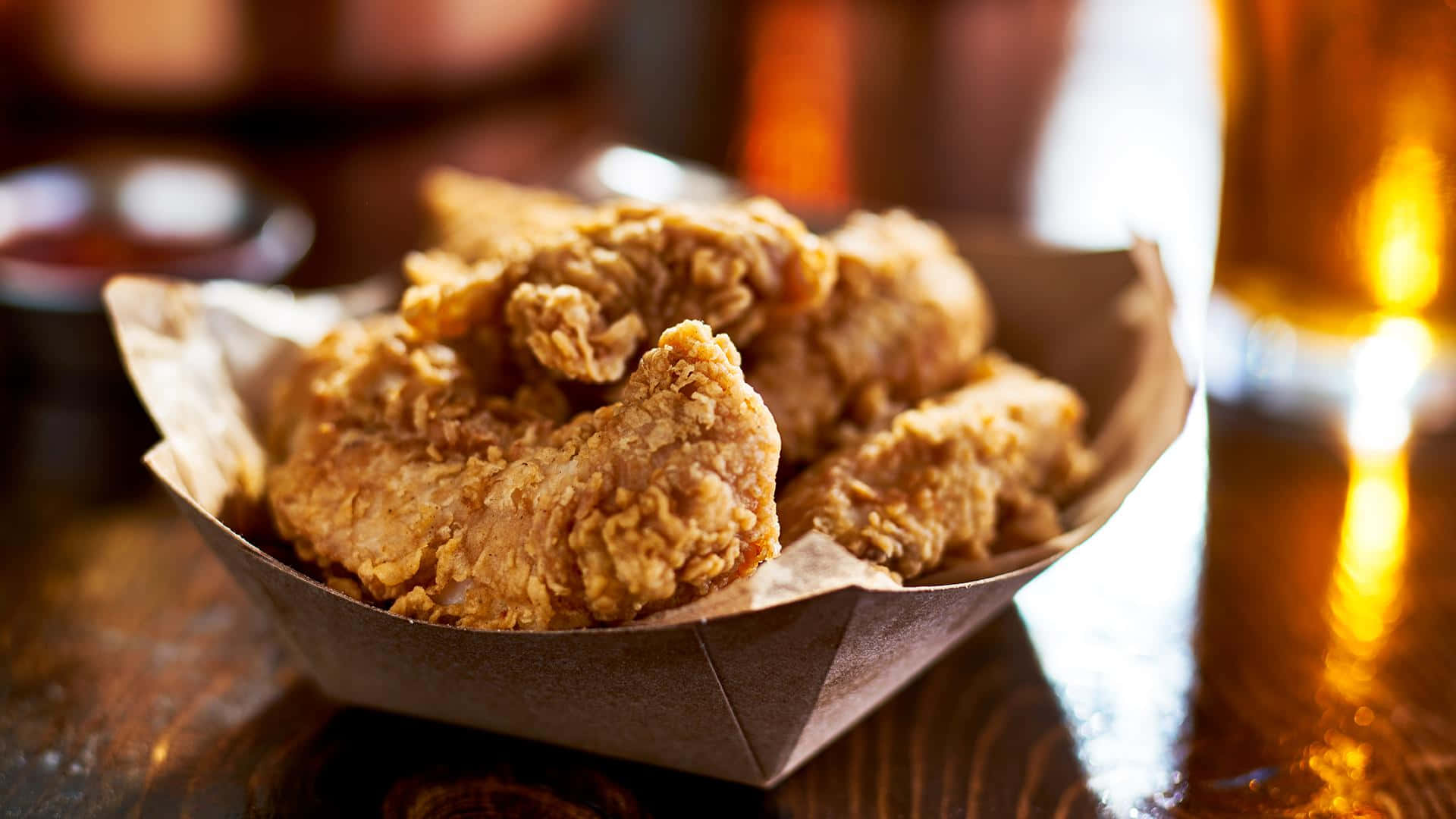 Plated Chicken Tenders Background