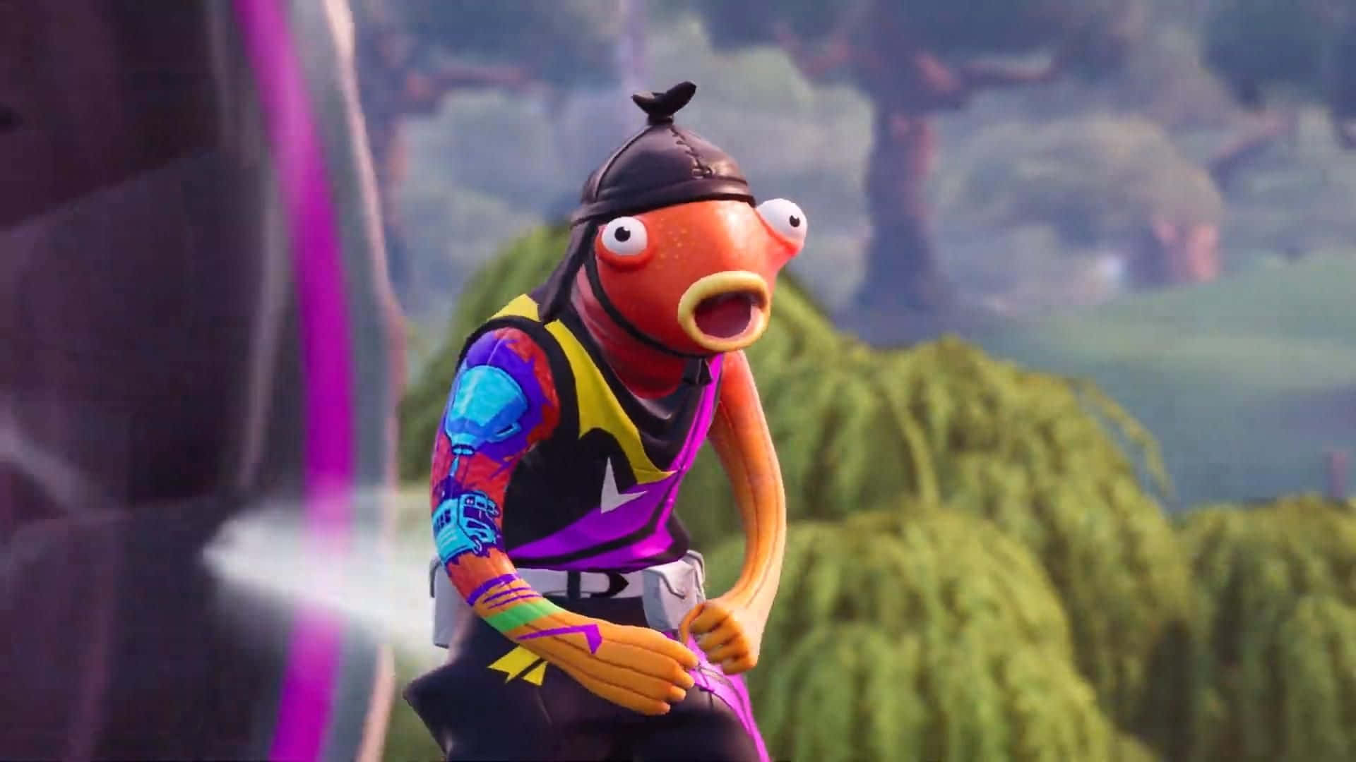 Play As Fishstick With Fortnite's Mobile Battle Royale Background