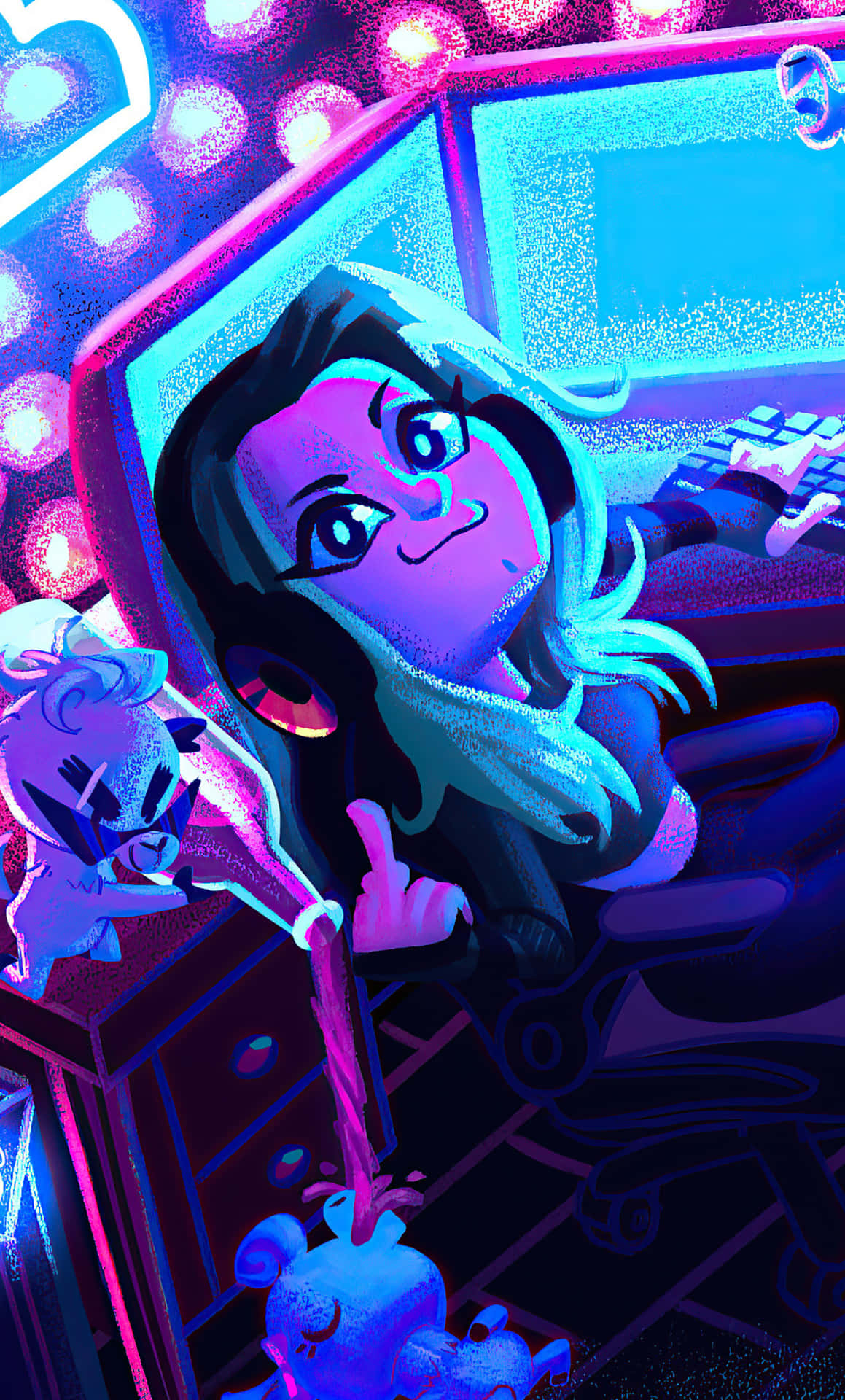 Play Games On Twitch, With A Neon-style Experience. Background