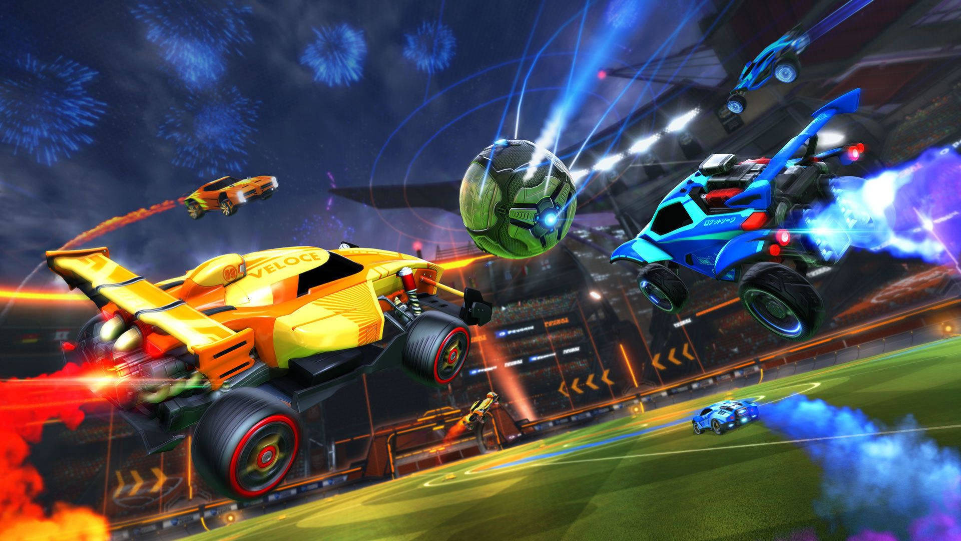 Play The Most Exciting Rocket League Game In Hd Background