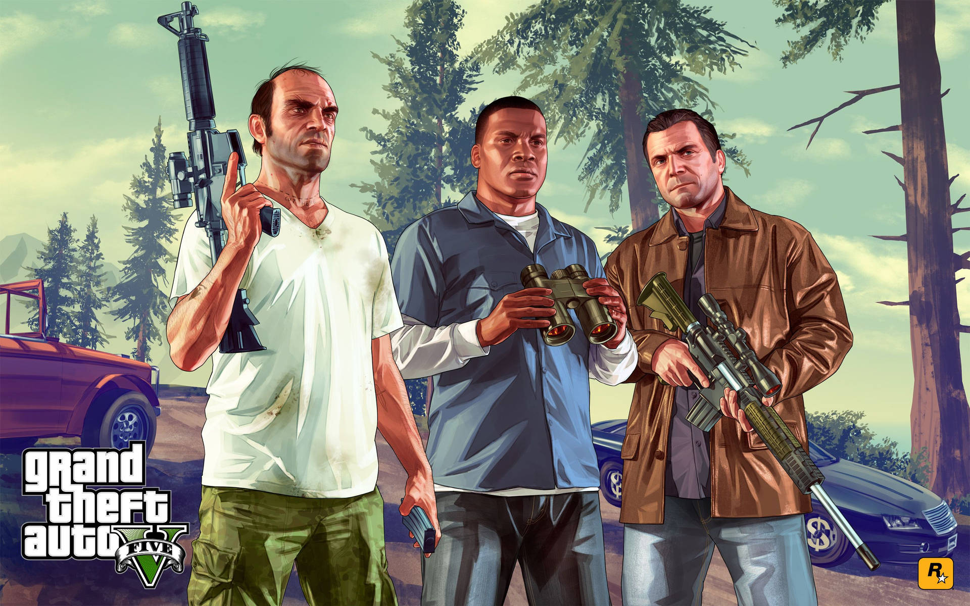 Playable Characters 1080p Gta 5 Background