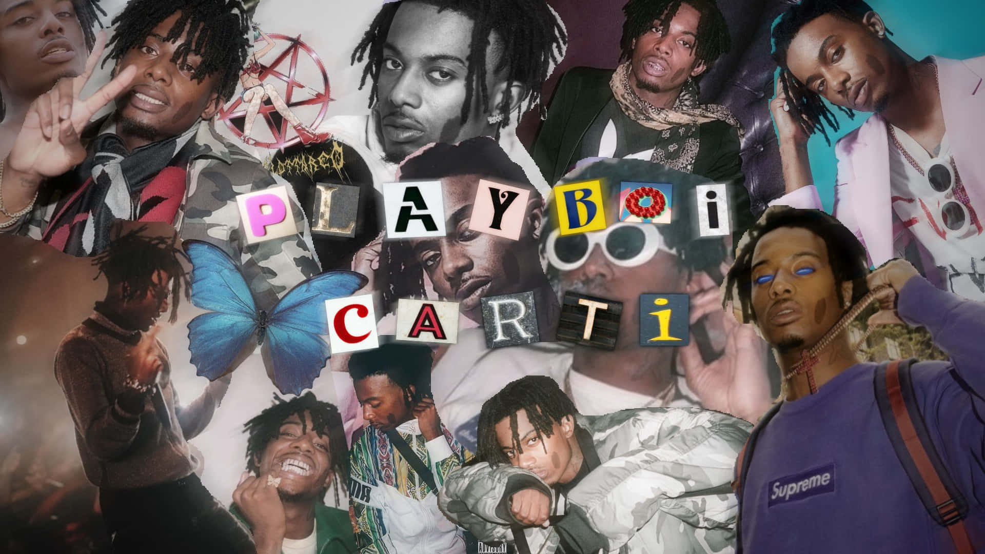 Playboi Carti Hd Collage Background