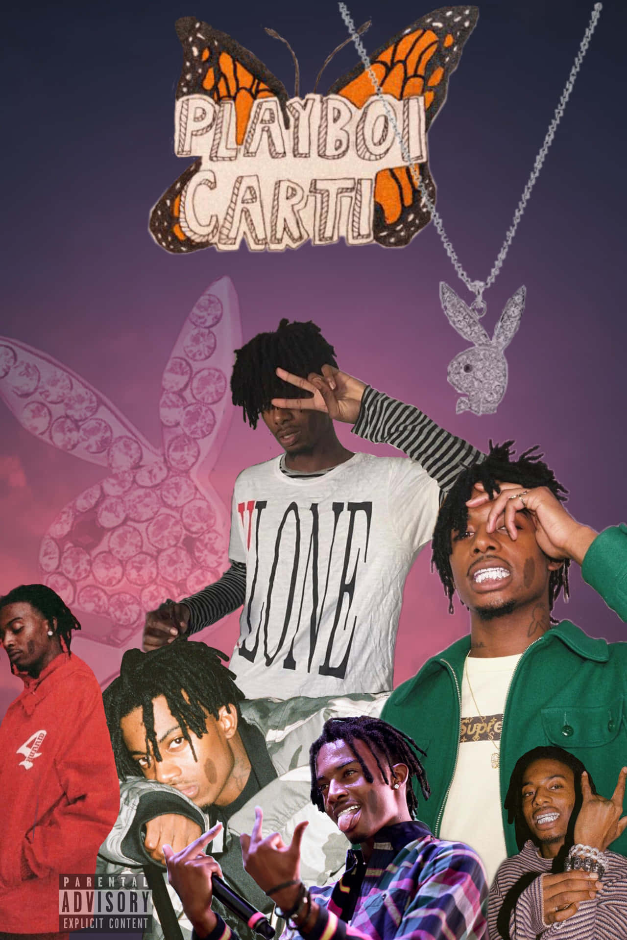 Playboi Carti Looks Effortlessly Cool In This Hd Poster. Background