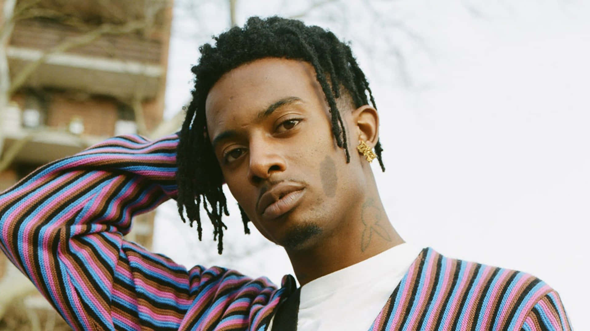 Playboi Carti Shows Off His Signature Style In This Bright Hd Image Background