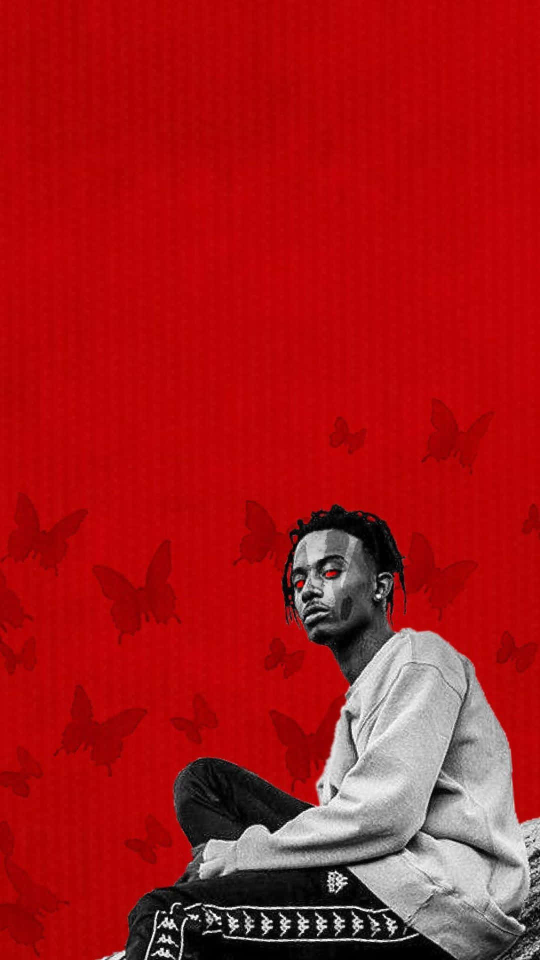 Playboi Carti With Butterflies Iphone Background