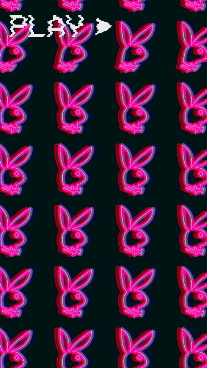 Playboy Aesthetic Pink Logo Background