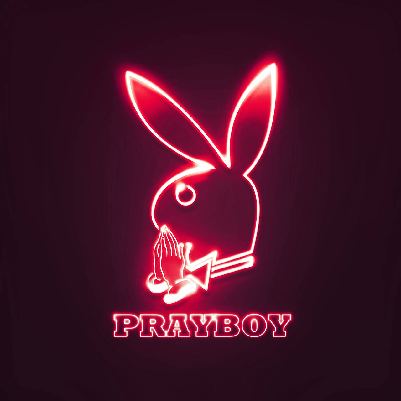 Playboy Aesthetic Red Neon Background