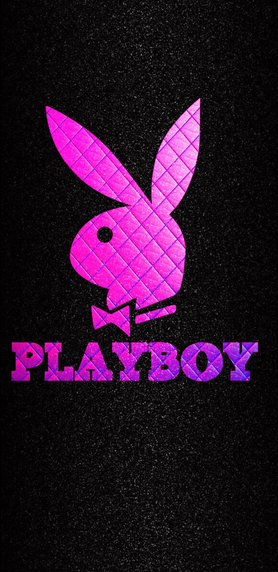 Playboy Logo With Lattice Pattern Background