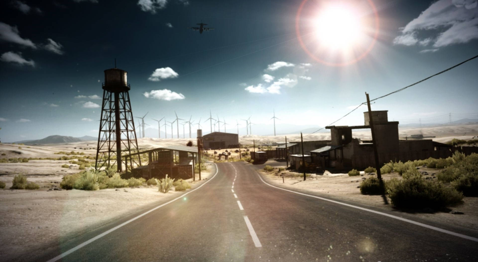 Player Exploring Desert Town In Battlegrounds Hd Background