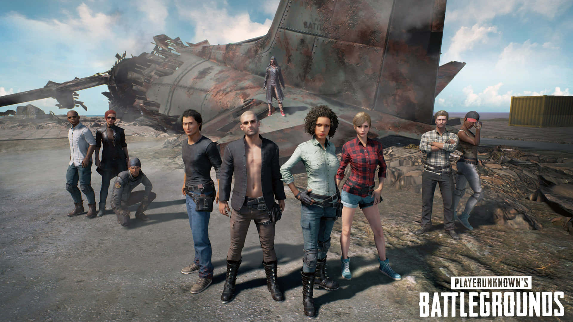 Player Unknown Battlegrounds Characters Plane Crash Background
