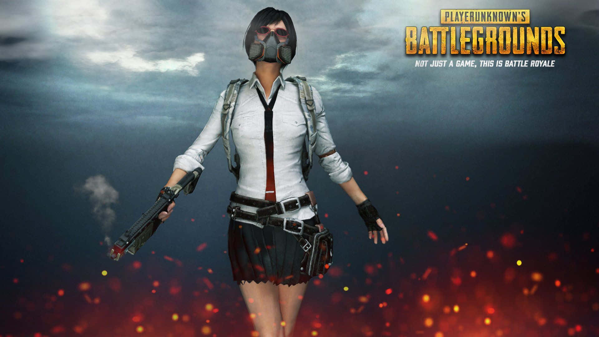 Player Unknown Battlegrounds Helmet Girl Background