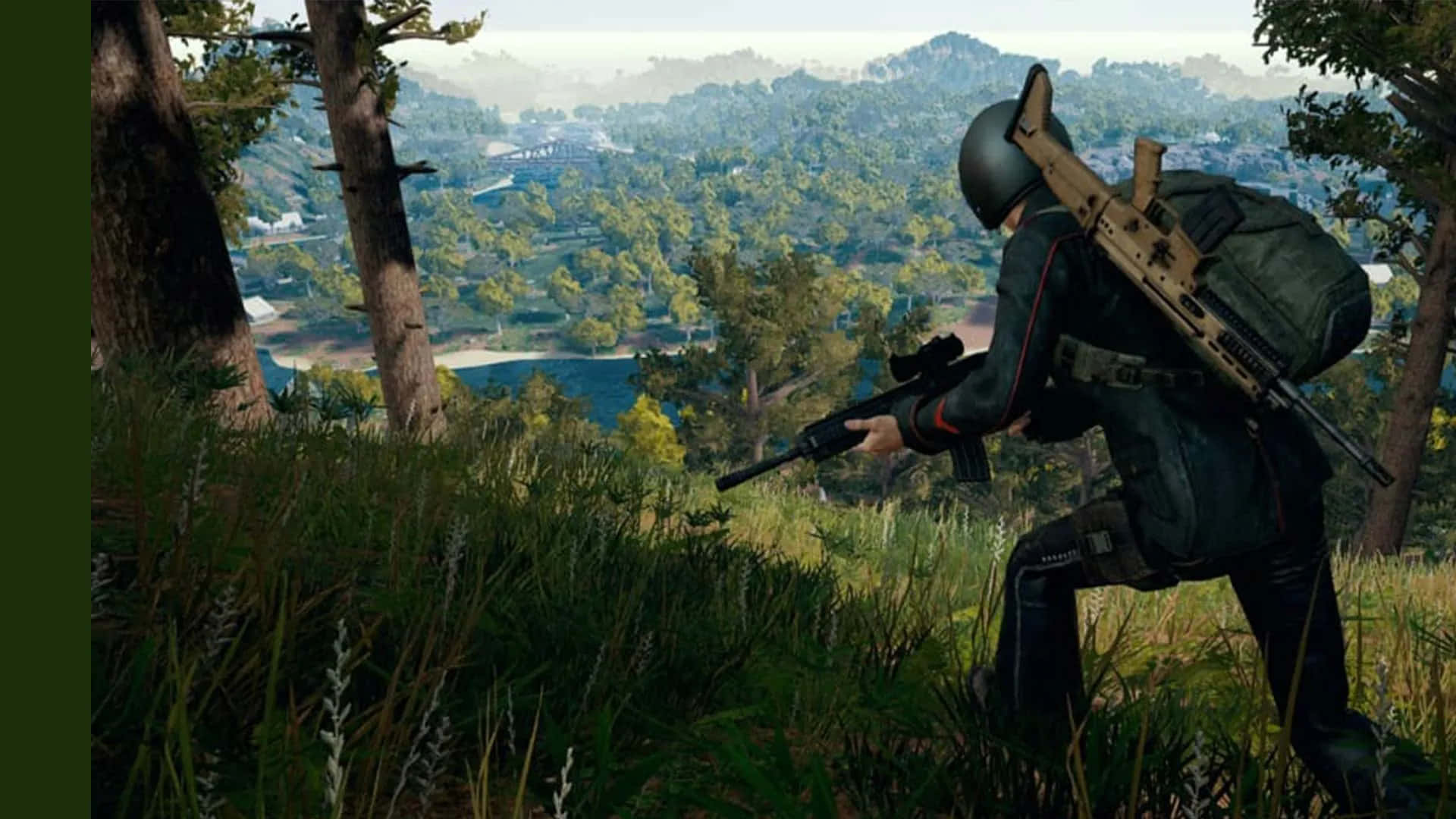 Player With Two Weapons Pubg 1920x1080 Background