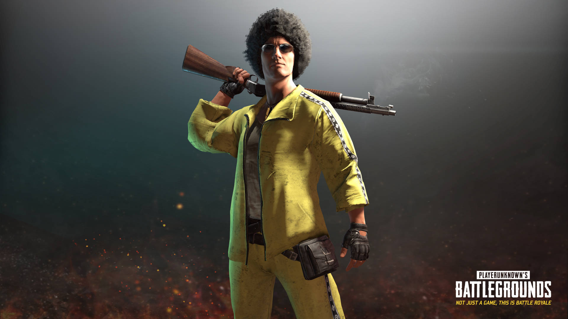 Playerunknown's Battlegrounds Afro Poster Background