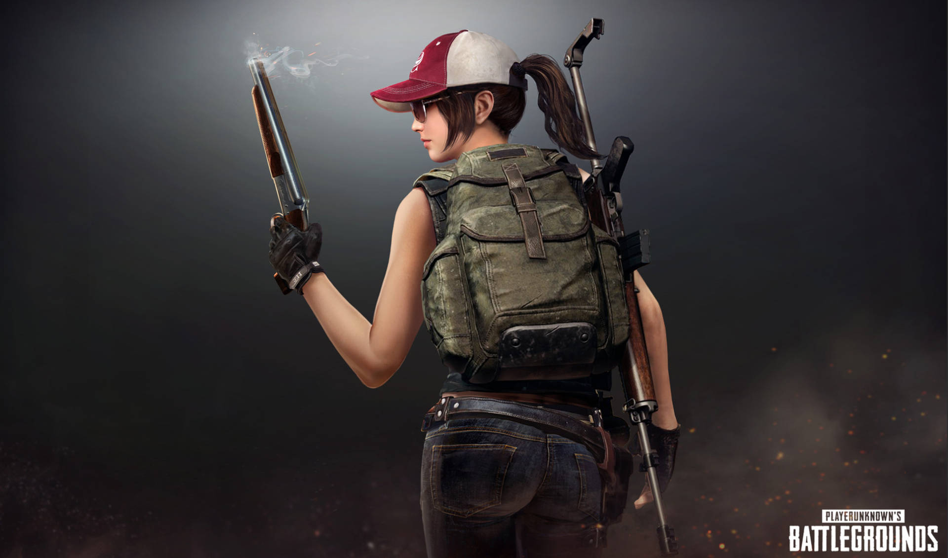 Playerunknown's Battlegrounds Girl With Long Pistol Background