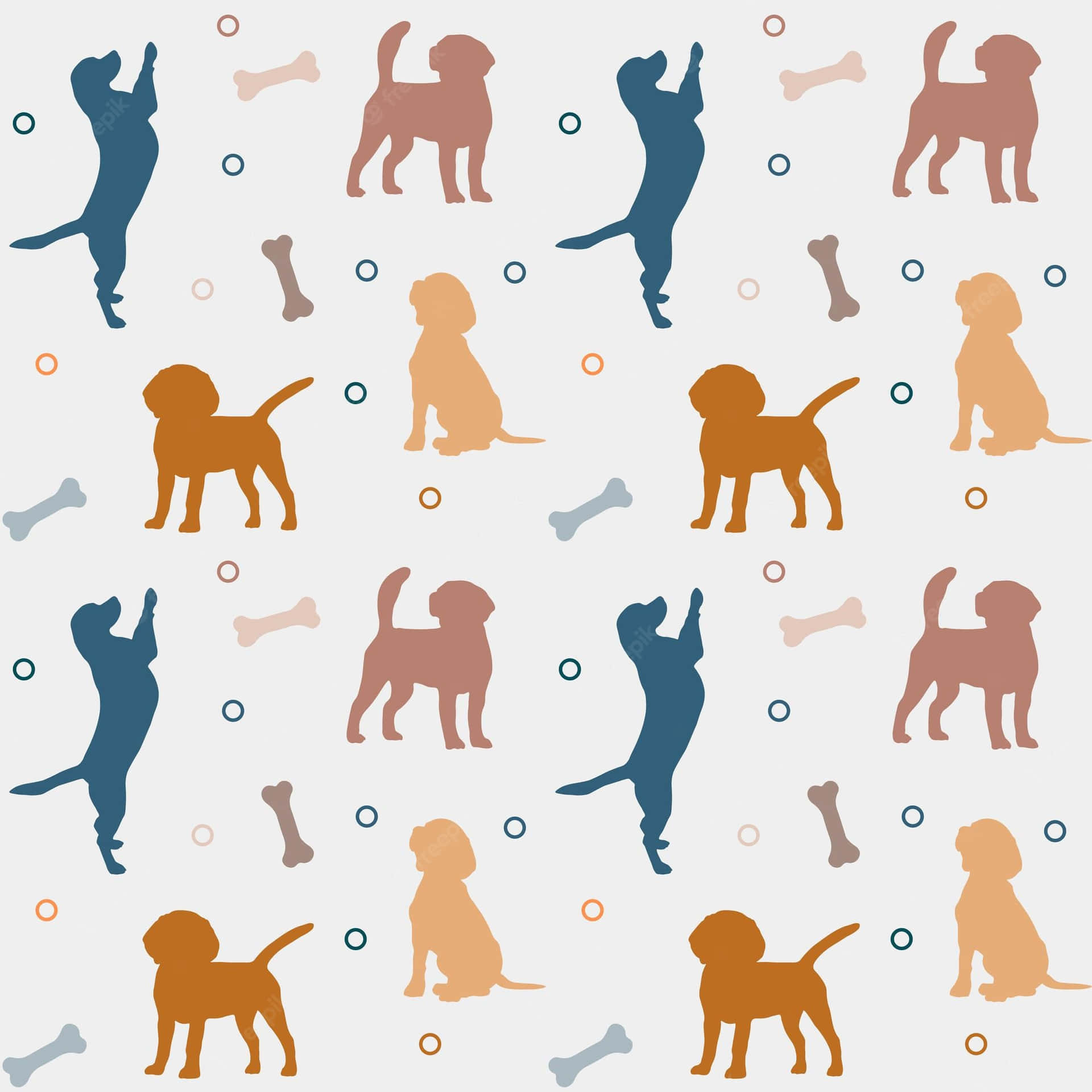 Playful Aesthetic Dogs Pattern