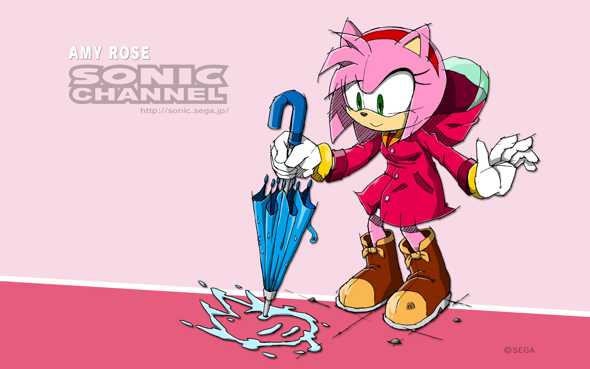 Playful Amy Rose Poster Background