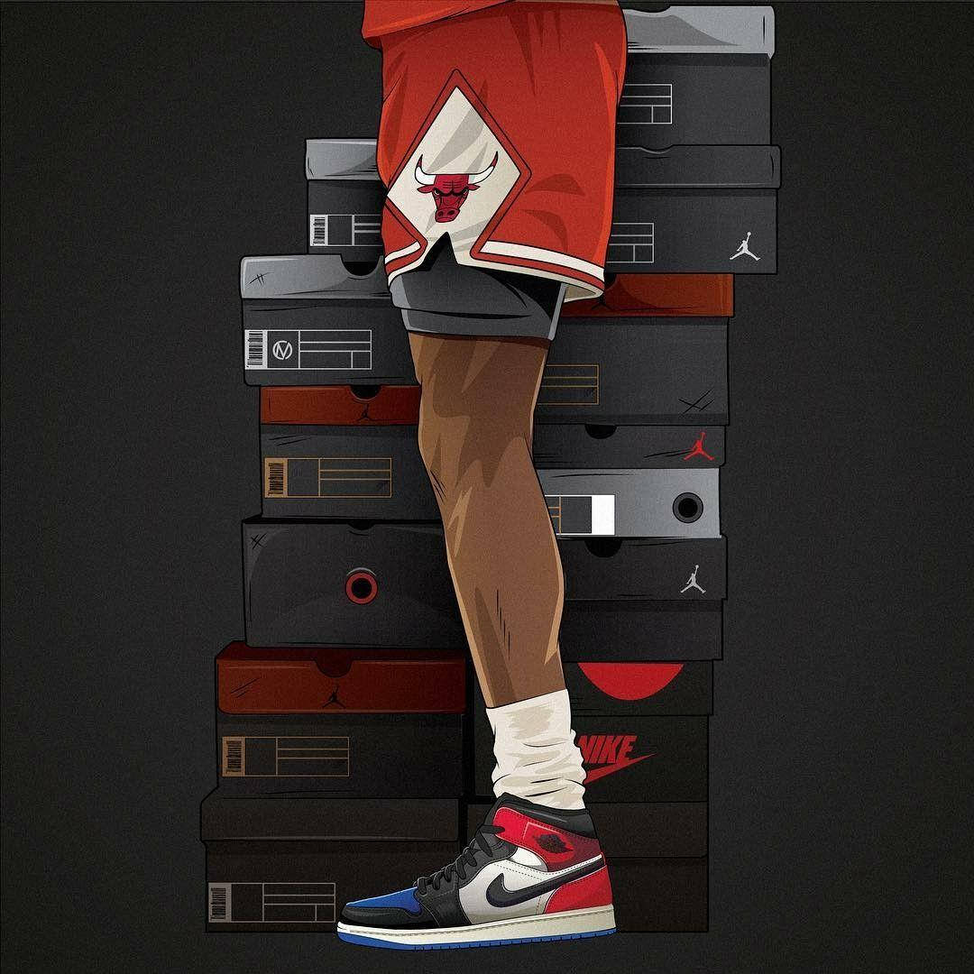 Playful Cartoon Sneaker Illustration Background