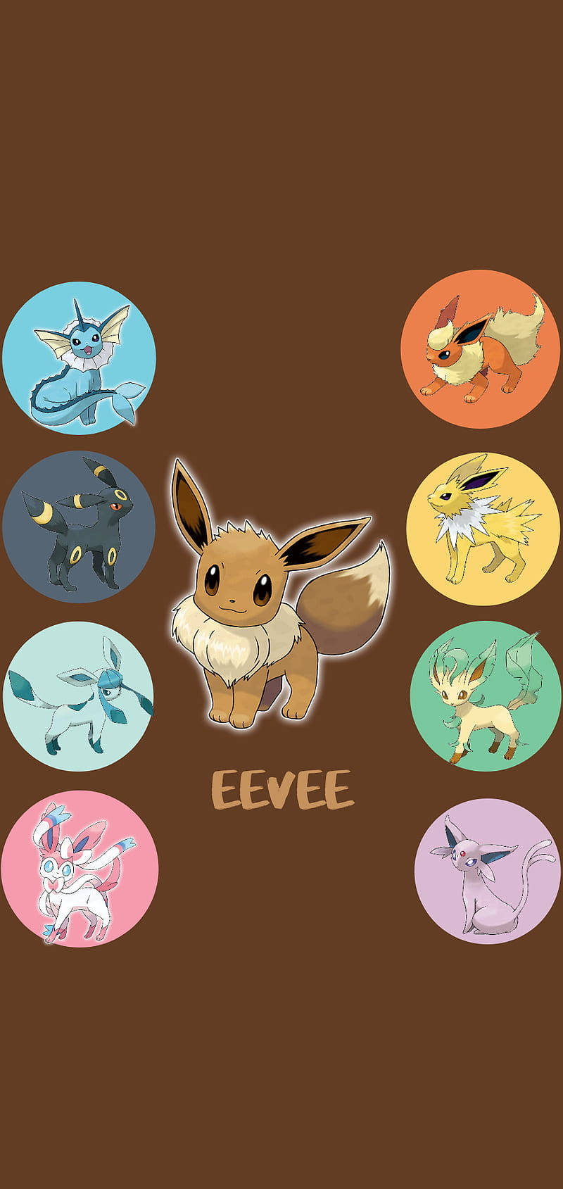 Playful Eevee Character Brightens Up Your Day With A Playful Iphone Wallpaper. Background