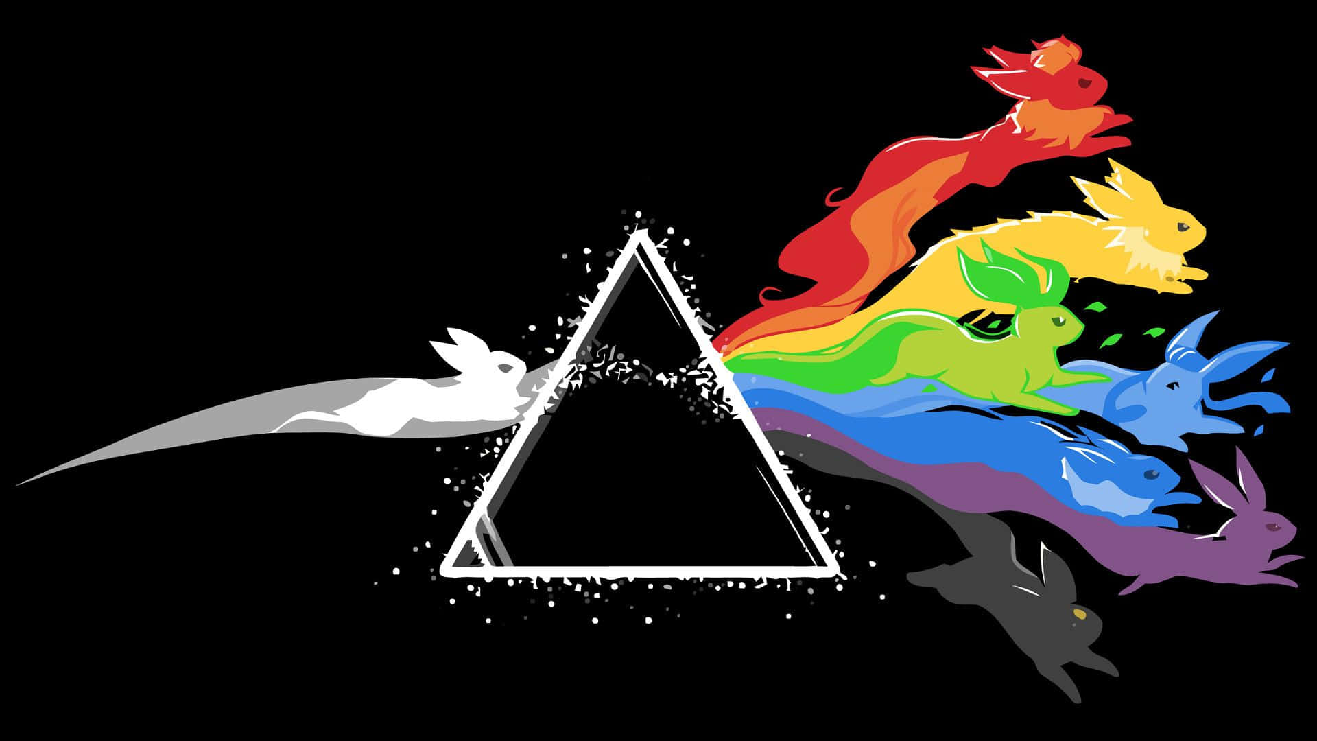 Playful Eeveelutions Running Together!