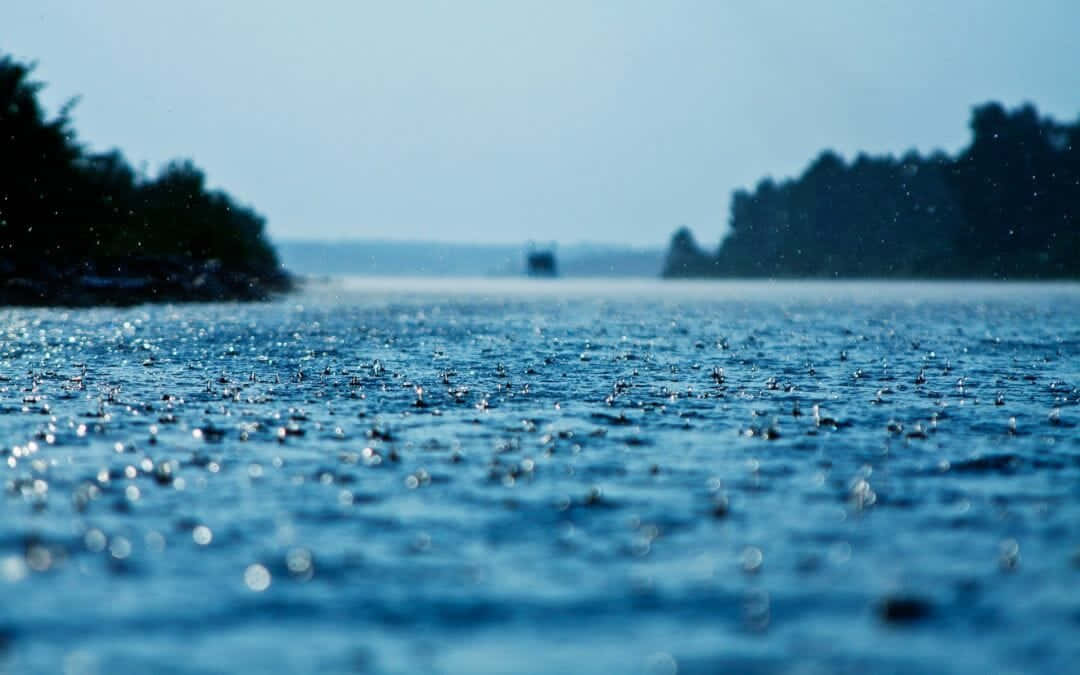 Playful Raindrops On A Grey-and-white Desktop Background