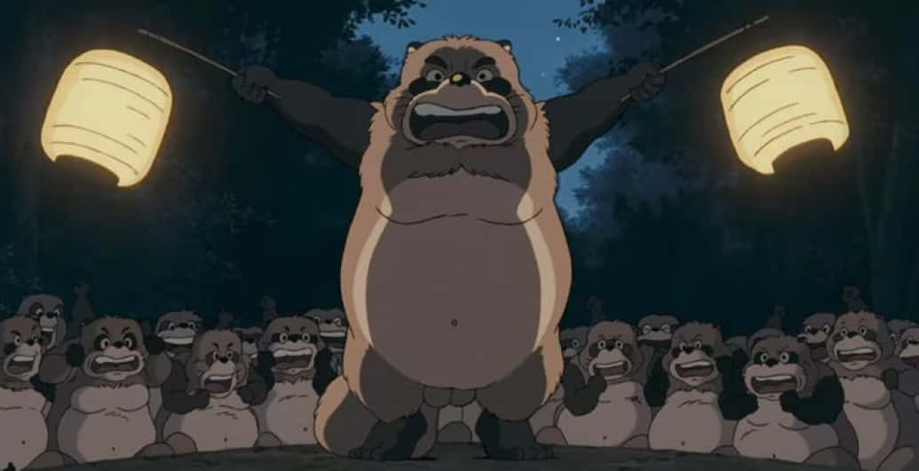 Playful Tanuki Of Pom Poko Background