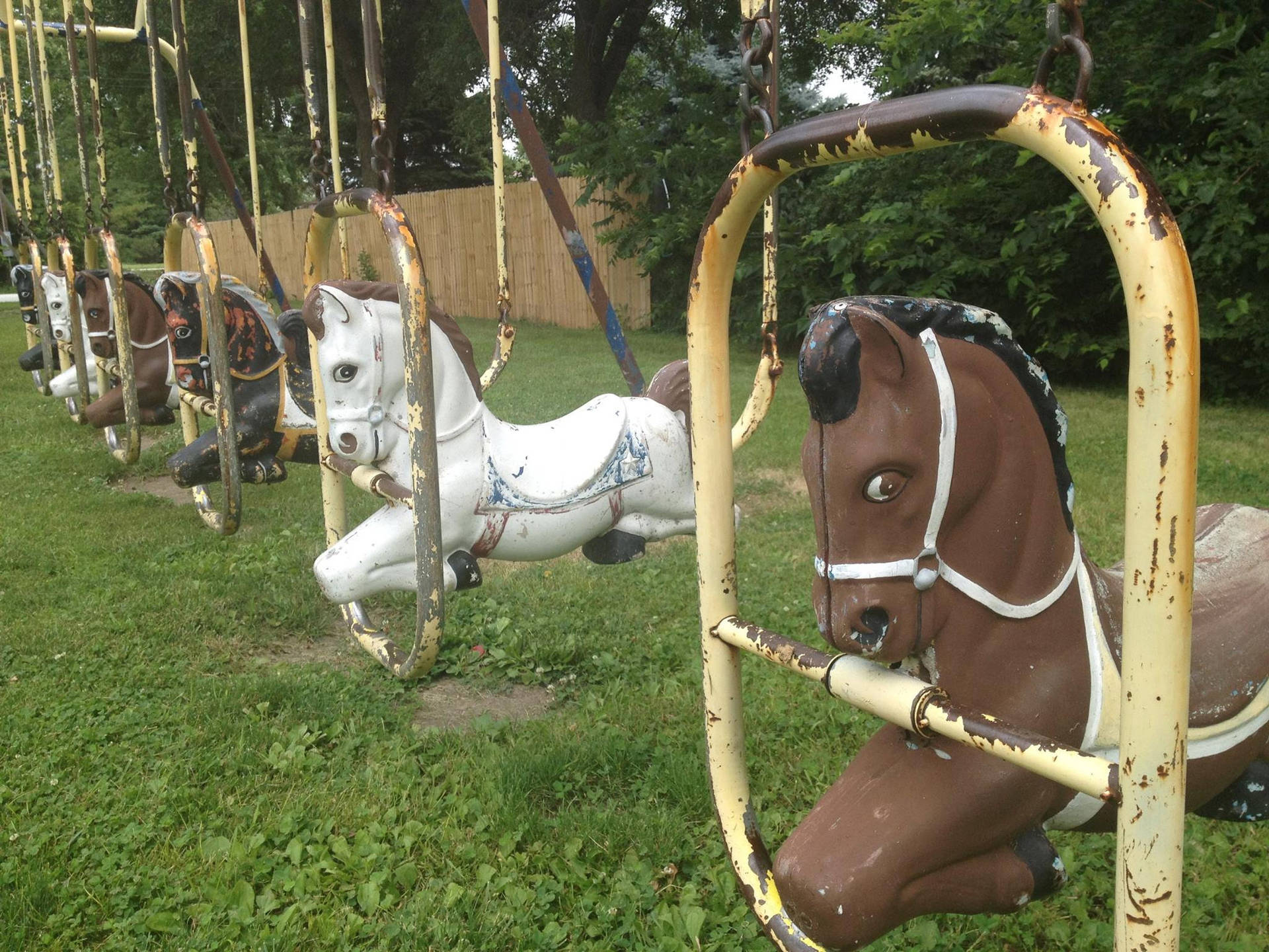 Playground Horse Swing Background