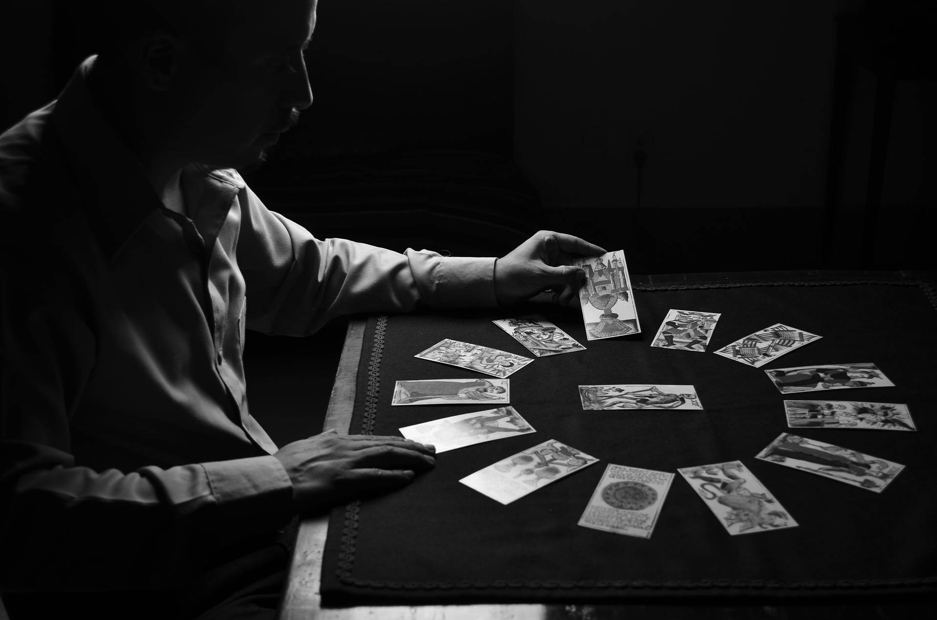 Playing Cards Black White Background