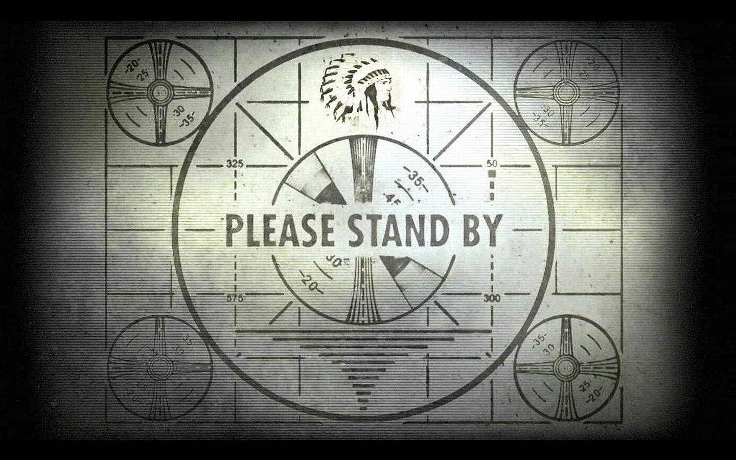 Please Stand By Black Vignette