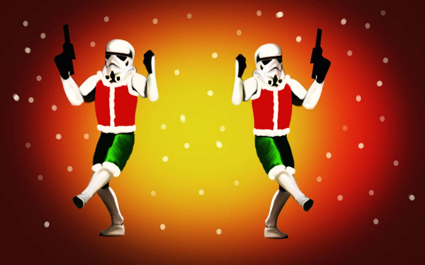 Plug In The Holiday Cheer By Celebrating Christmas With The Characters From Star Wars! Background