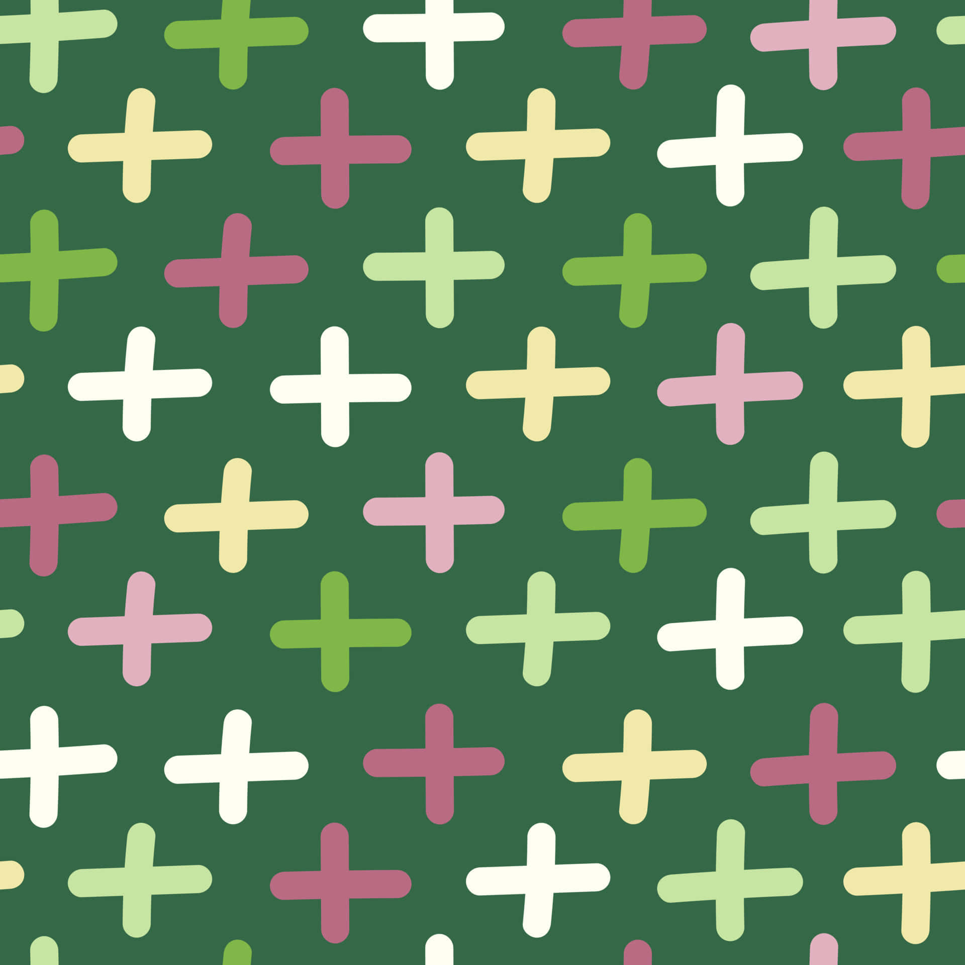Plus Green Pattern Canvas Background