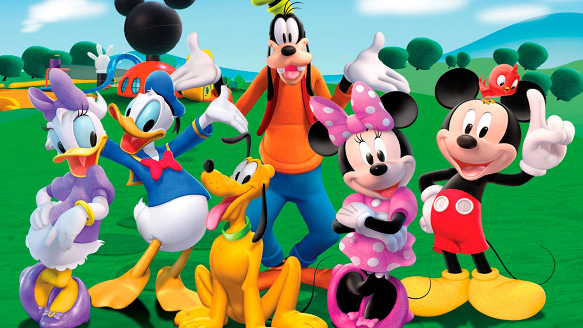 Pluto And Disney Characters Background