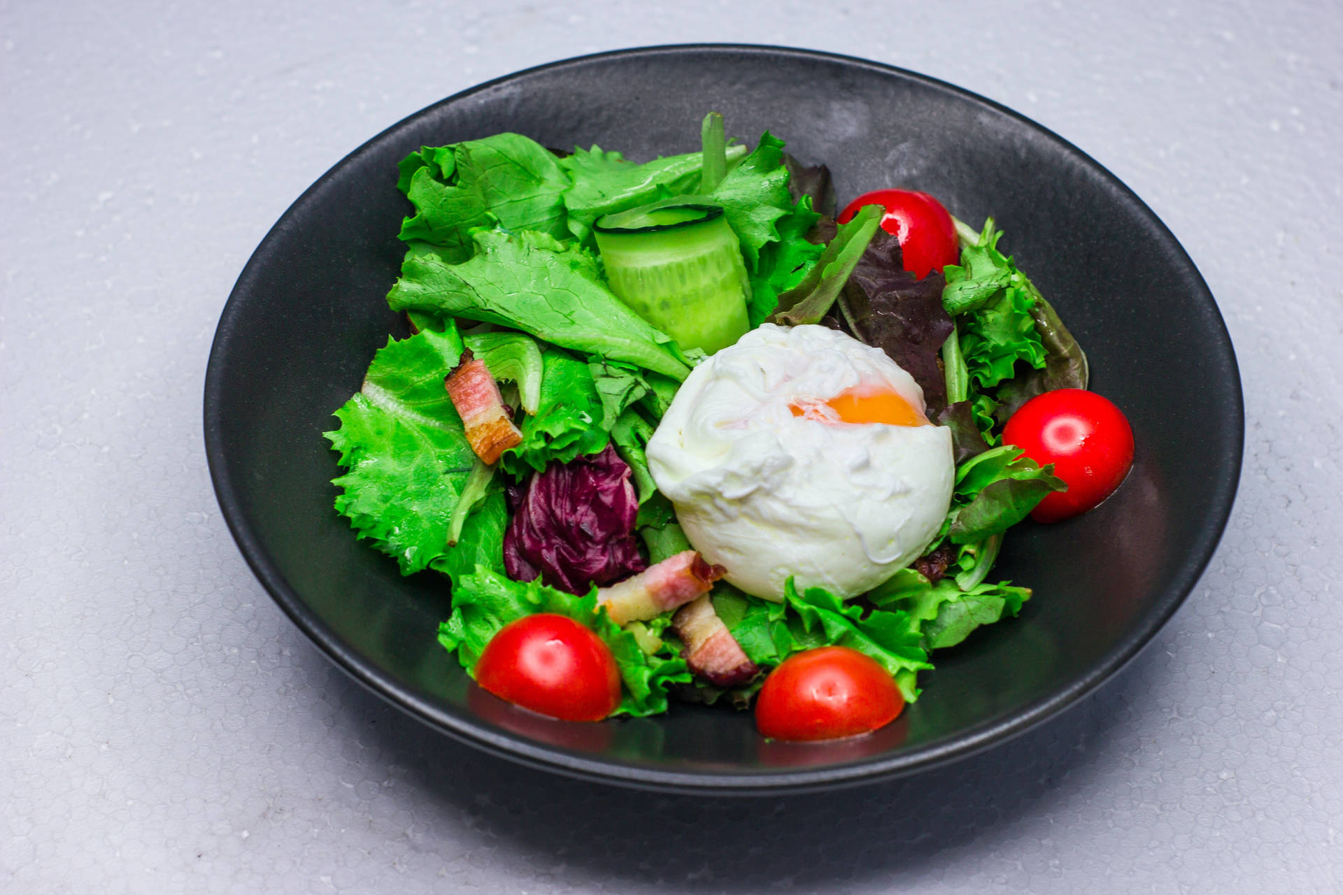 Poached Egg Salad Background