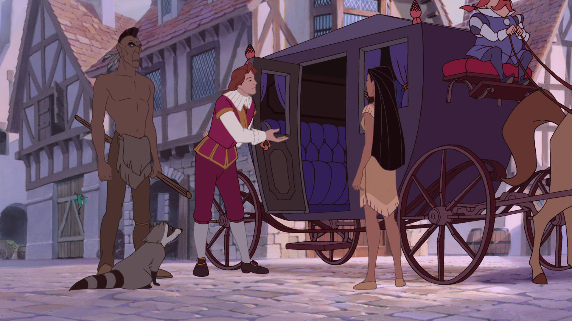 Pocahontas And Carriage Background