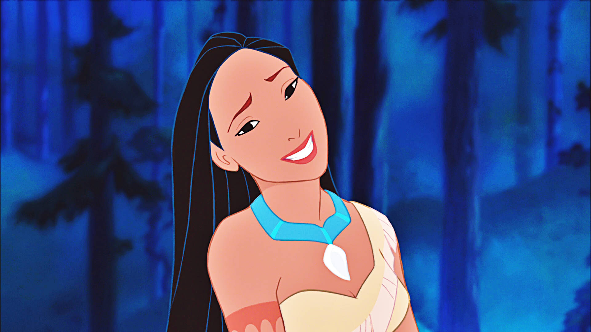 Pocahontas Awkward Smile Background