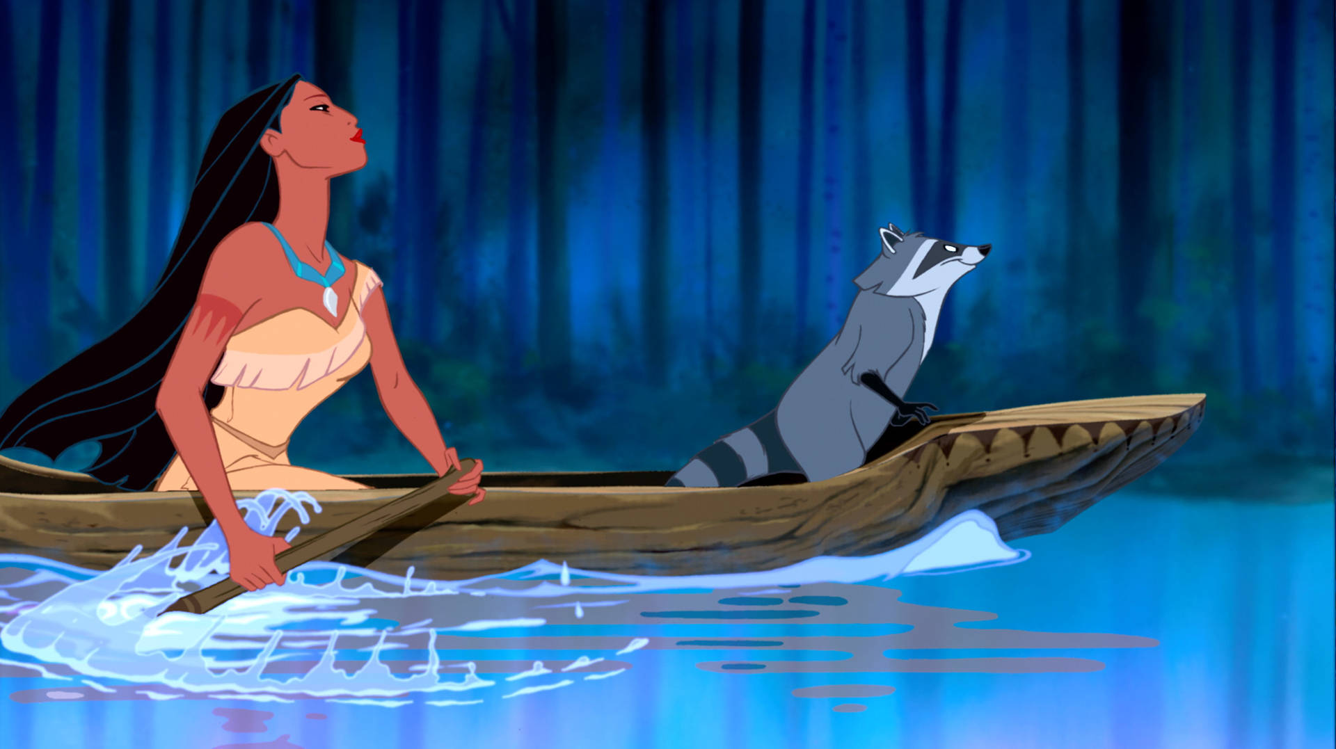 Pocahontas Crossing The River Background