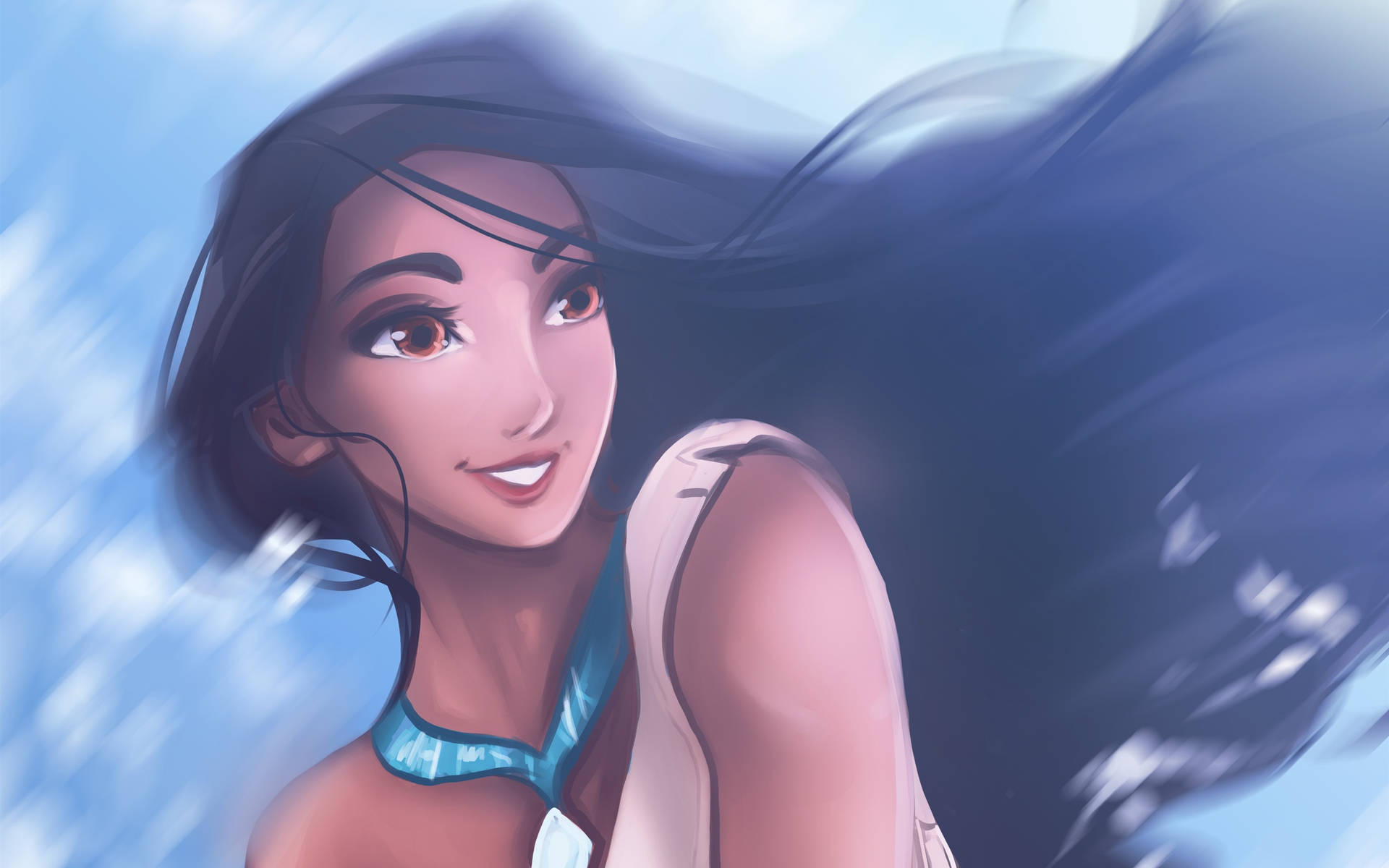Pocahontas Digital Art Background
