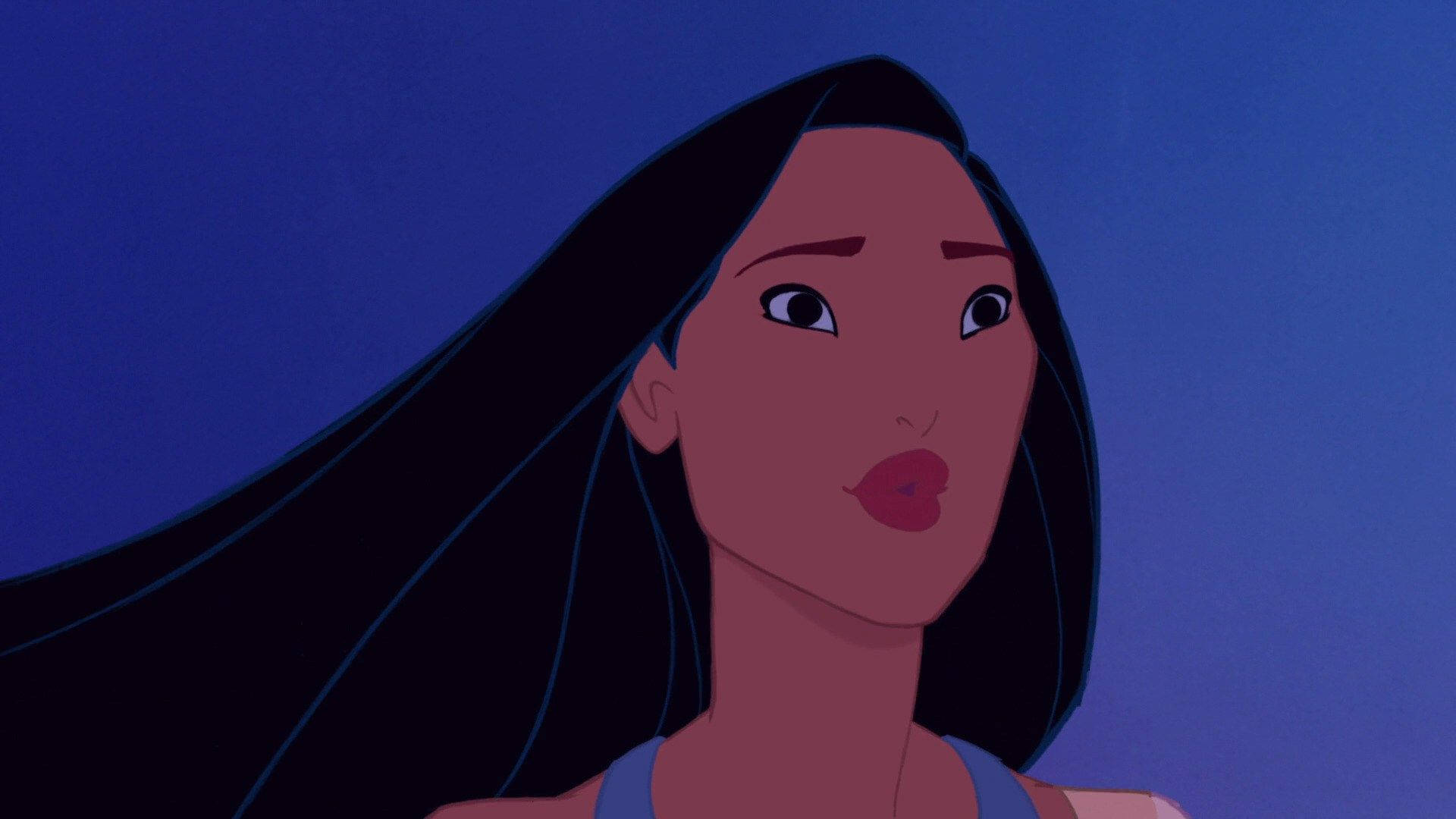 Pocahontas Pursing Her Lips Background