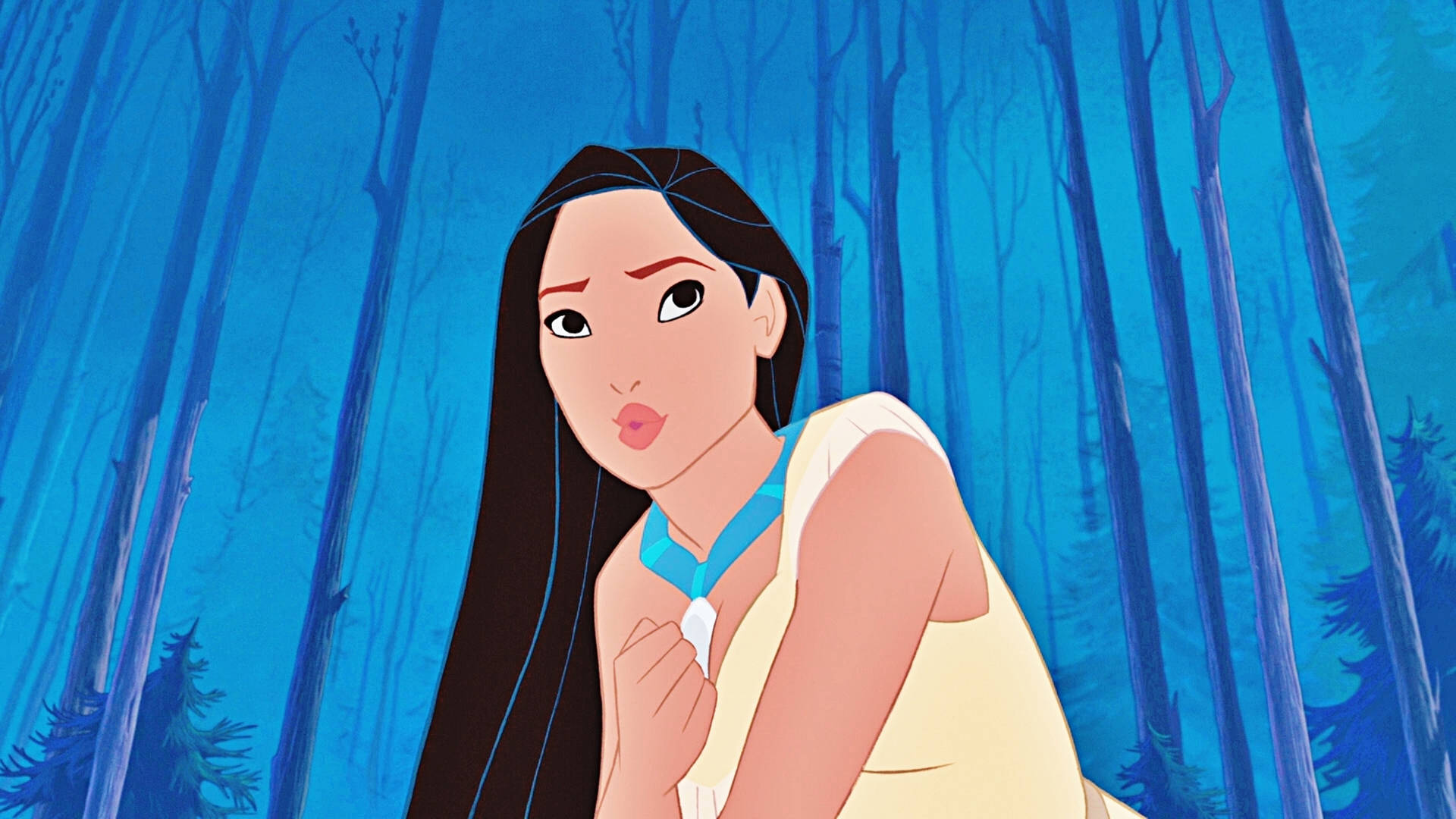 Pocahontas With Her Lips Pursed Background