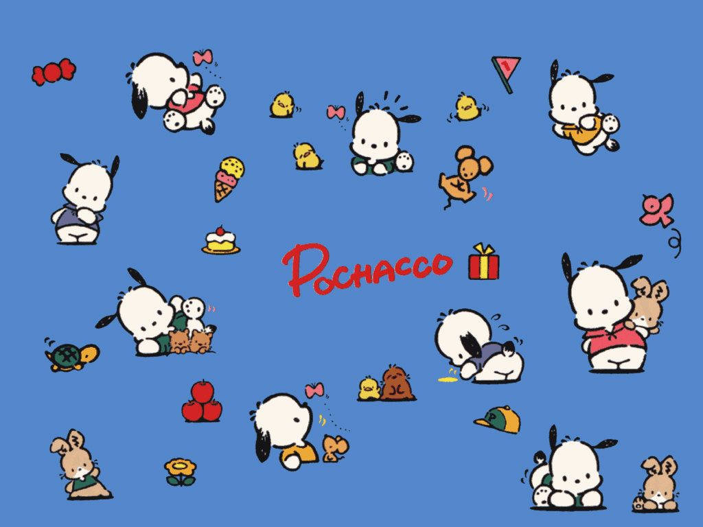 Pochacco And Friends Blue Art