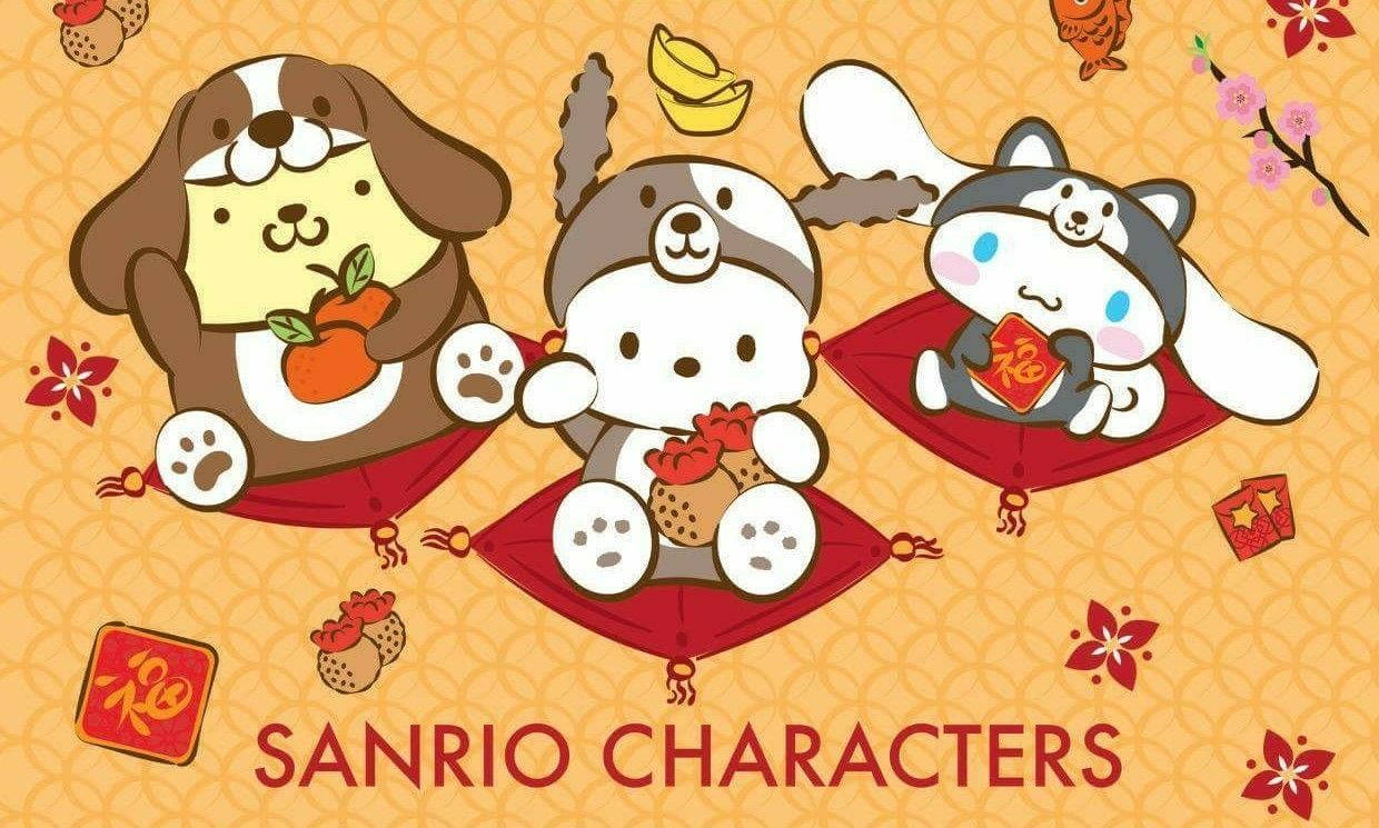 Pochacco Chinese New Year Poster Background
